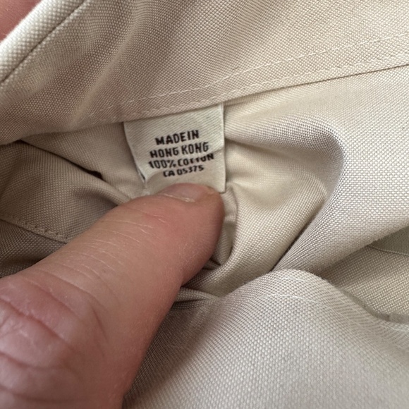 Pronto Uomo Men's Long Sleeve Button Up Dress Shirt Beige/Cream 16.5 - 32/33 - Picture 6 of 10